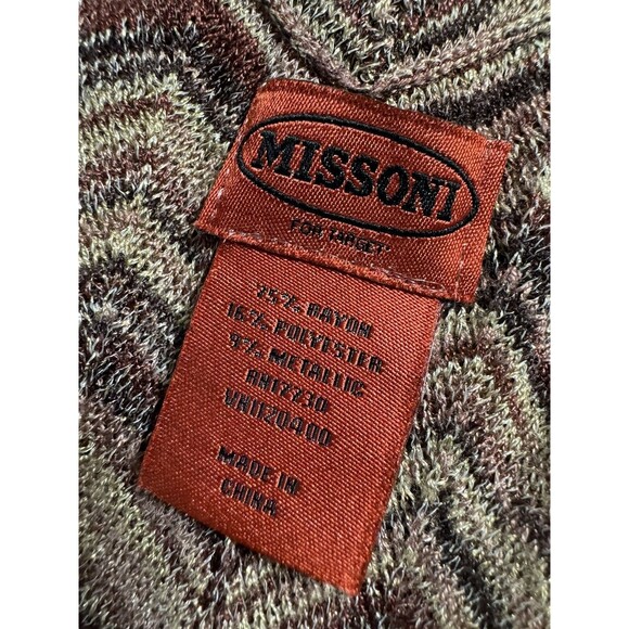 Missoni for Target Multicolor Colorful Chevron Zig Zag Infinity Scarf Gold Brown - Picture 5 of 7